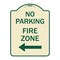 Signmission No Parking Fire Zone W/ Left Arrow Heavy-Gauge Aluminum Architectural Sign, 24" x 18", TG-1824-23673 A-DES-TG-1824-23673 - alternate 1